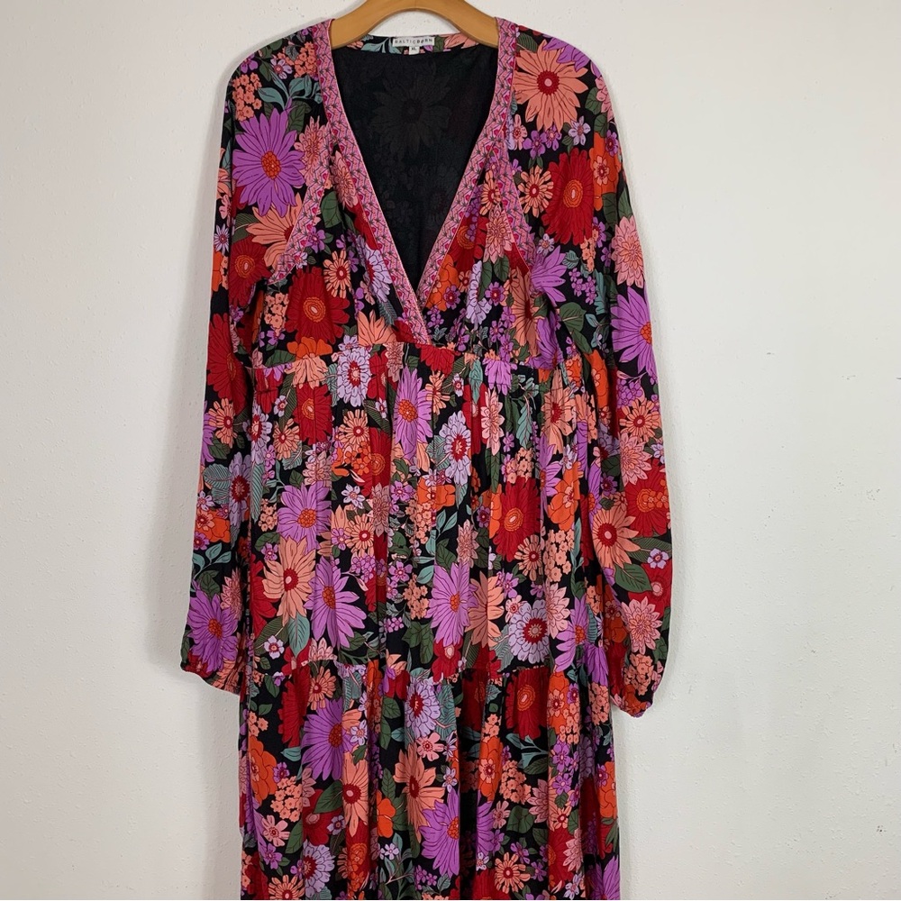 Baltic Born Floral Maxi Dress in Black, Red, Pink, Purple - Picture 4 of 12